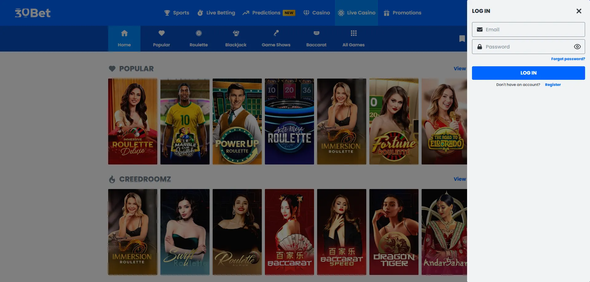 30bet Casino login — acesse sua conta de jogos online com segurança