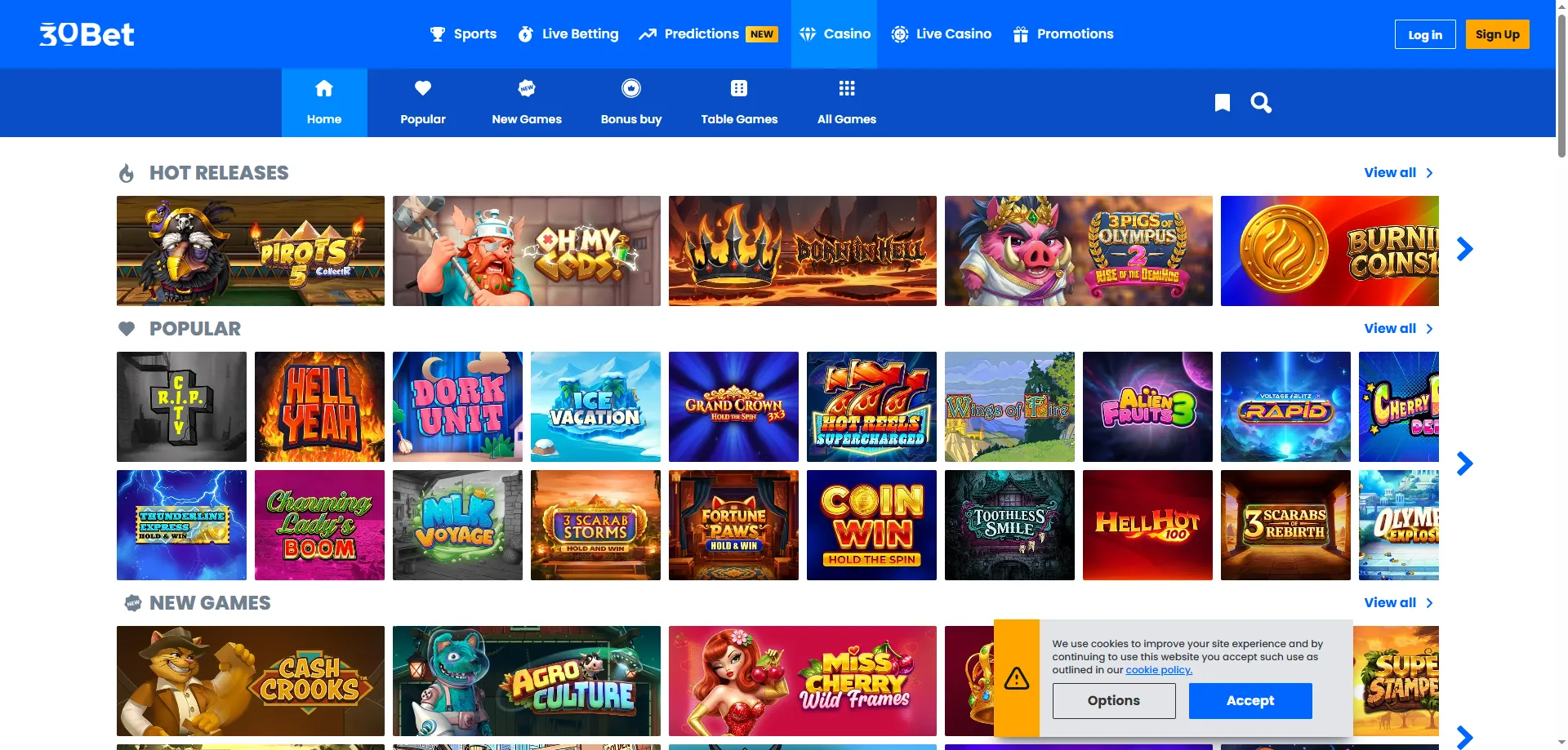 Melhores slots em destaque no 30bet Casino online